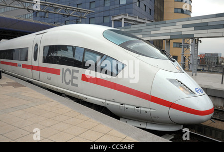Le ferrovie tedesche (Deutsche Bahn treno ICE. Foto Stock
