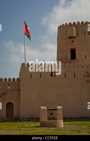 Immagine di forte e ben vicino a Ras al Hadd, southern Oman Foto Stock