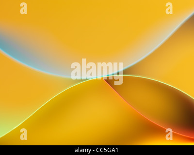 Sfondo immagine macro di coloratissimi origami modello realizzato di forma curva di fogli di carta Foto Stock