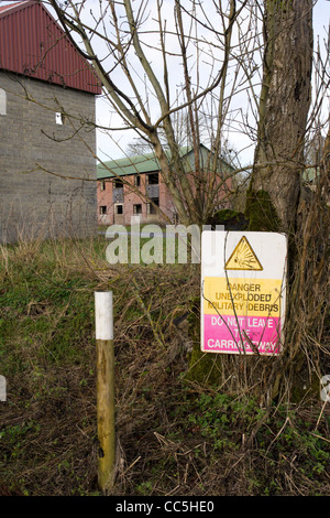 Deserto Imber villaggio sulla Piana di Salisbury Wiltshire, Inghilterra Foto Stock