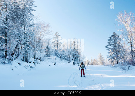 Lianhua Mountain Ski Resort, Changchun, Jilin , Cina Foto Stock