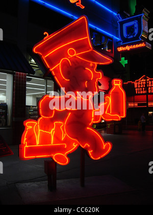 Un classico segno al neon in Fremont Street Las Vagas Foto Stock