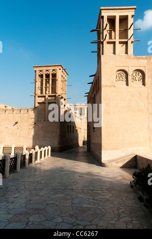 Al Bastakiya District, Dubai, Emirati Arabi Uniti Foto Stock