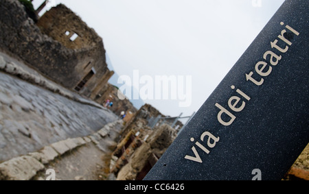 Le antiche strade di pompei a Napoli Napoli Italia Foto Stock
