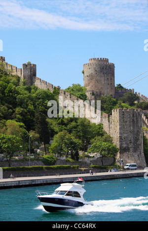 Turchia, Istanbul, Rumeli Hisari, Rocca d'Europa, sul Bosforo, Foto Stock