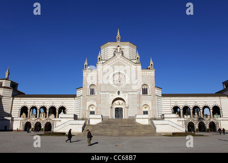 Il Famedio entrata edificio al Cimitero Monumentale di Milano, Italia Foto Stock