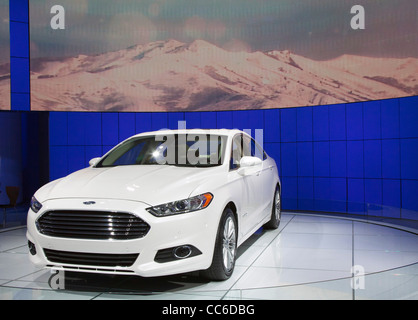 Detroit, Michigan - Il 2013 Ford Focus, sul display al North American International Auto Show. Foto Stock