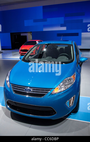 Detroit, Michigan - Il 2012 Ford Fiesta sul display al North American International Auto Show. Foto Stock