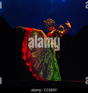 Peacock danza, Pechino, Cina Foto Stock