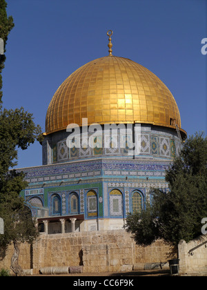 Gerusalemme Cupola della Roccia vista laterale Foto Stock