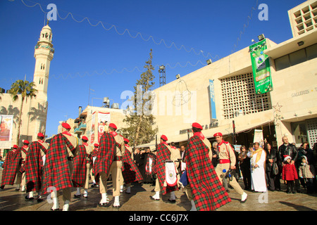 Betlemme, celebrazione di Natale in Piazza della Mangiatoia Foto Stock