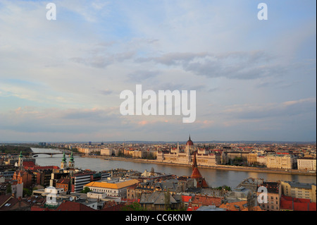 Parlamento ungherese edificio, Budapest, Ungheria Foto Stock