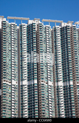 Cina, Hong Kong, tipico Hi-rise Appartamento Residenziale edifici Foto Stock