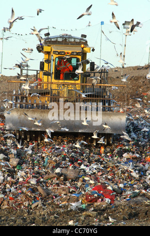 Un sito di discarica in Huntingdon, Cambridgeshire Foto Stock