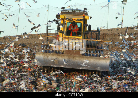 Un sito di discarica in Huntingdon, Cambridgeshire Foto Stock