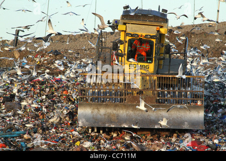 Un sito di discarica in Huntingdon, Cambridgeshire Foto Stock