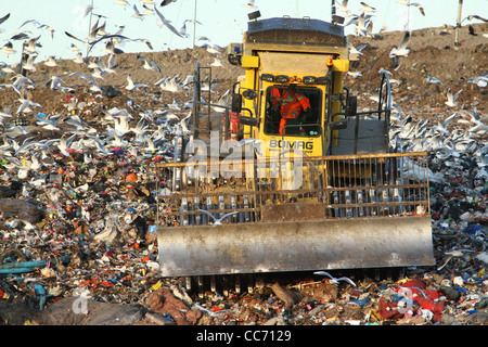 Un sito di discarica in Huntingdon, Cambridgeshire Foto Stock