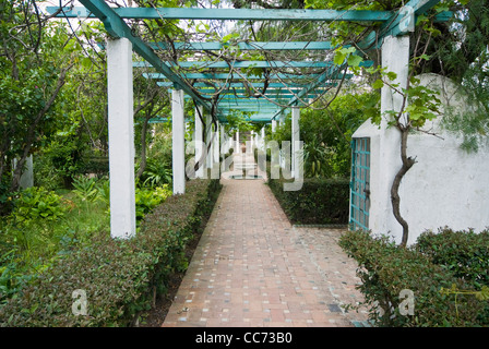 Giardini del Museo della Kasbah, Tangeri, Marocco, Africa del Nord Foto Stock