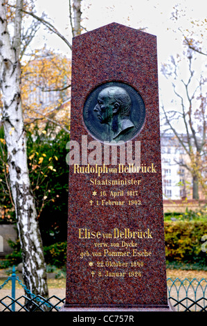 Rudolph von Delbrück, Grab auf dem Friedhof Dorotheenstädtischen, Berlino; grave Foto Stock