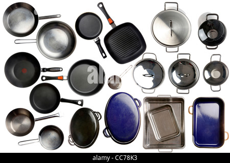 Compilazione di vari utensili da cucina, utensili per la cucina. Foto Stock