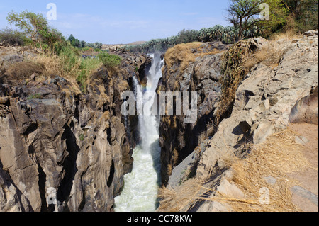 Epupa Falls in novembre. Regione di Kunene Kaokoland, Namibia. Foto Stock