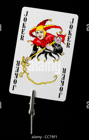 Carte da gioco gioco del poker. Isolato nero Foto Stock