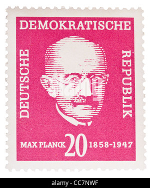 Francobollo: DDR, 1958, Max Planck, 20 Pfennig, condizione di menta Foto Stock