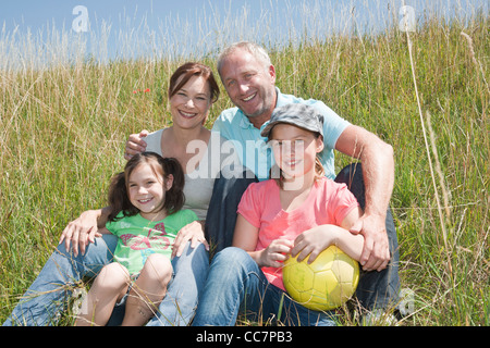 Ritratto di famiglia, Mannheim, Baden-Württemberg, Germania Foto Stock