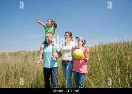 Ritratto di famiglia, Mannheim, Baden-Württemberg, Germania Foto Stock