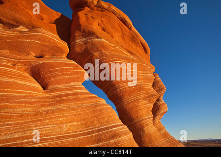 Pietra arenaria, hoodoos, formazioni rocciose di Ward terrazza, Navajo Nation, Coconino County, Arizona, Stati Uniti d'America Foto Stock