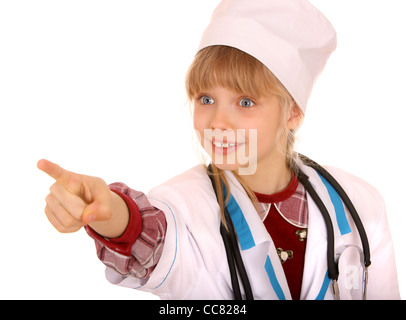 Bambino in costume del medico. Foto Stock