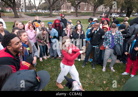 'So pensate di poter Dance' auditions come Southern Methodist University a Dallas, TX. Foto Stock