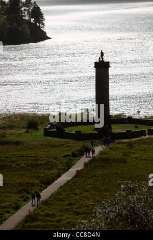 Monumento Glenfinnan Loch Shiel Highland Regione Scozia Scotland Foto Stock