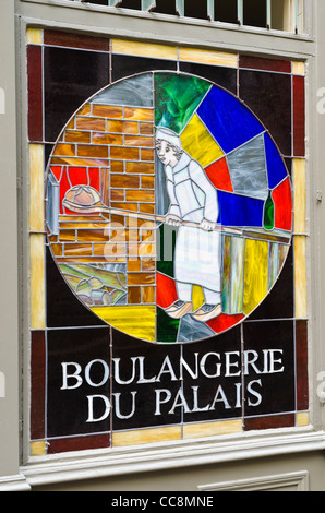 Boulangerie du Palais in città vecchia Vieux Lyon, Francia (Patrimonio Mondiale dell'UNESCO) Foto Stock