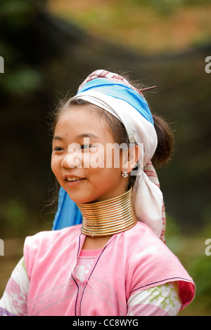 Ragazza della Padaung hilltribe Foto Stock