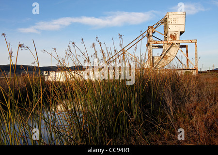 Il Wingo ponte levatoio attraversa Sonoma Creek vicino la città fantasma di Wingo nella California del Nord, a nord di San Francisco. Foto Stock