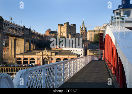 Newcastle dal ponte girevole Newcastle upon Tyne Inghilterra Foto Stock