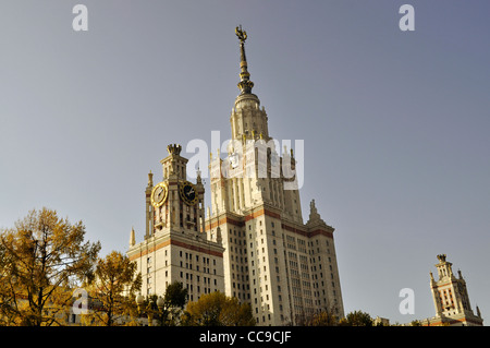 L'edificio principale di Lomonossov Università Statale di Mosca Foto Stock