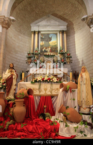 Il matrimonio francescano Chiesa di Kafr Cana Foto Stock