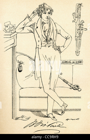 Benjamin Disraeli, 1° Conte di Beaconsfield, 1804 - 1881, il Primo Ministro britannico come un uomo giovane. Foto Stock