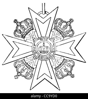 Ordine di Merito della corona di Prussia (Prussia, 1901) Foto Stock