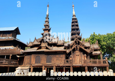 Nat Kyaung Taung Monastero, Bagan (pagano), Myanmar (Birmania) Foto Stock