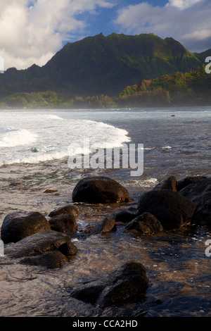 Hanalei Bay, Kauai, Hawaii. Foto Stock