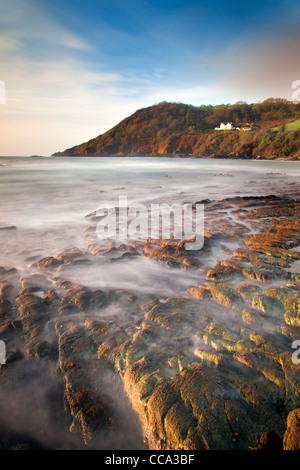 Talland Bay; vicino a Looe; Cornovaglia; Regno Unito Foto Stock