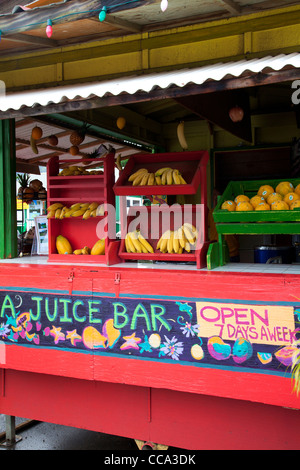 Frutta stand, Hanalei, Kauai, Hawaii. Foto Stock