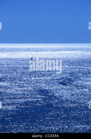 Barca a vela in mare Foto Stock