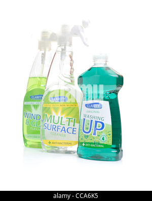 Per vari prodotti di pulizia dalla chiarezza della carità Foto Stock