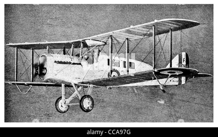 1918 Airco ricognizione viaggio record 3° ott Parigi 125 minuti torna a Hendon 135 minuti aereo Royal Air Force Corps RAF piano Foto Stock