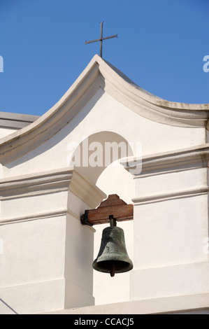 Italia, Basilicata, Roccanova, campanile della chiesa Foto Stock