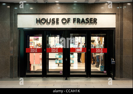 L'ingresso al department store House of Fraser (aka kendals) di Deansgate, Manchester, Regno Unito. (Solo uso editoriale) Foto Stock